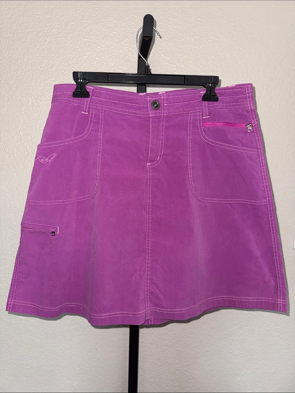 Kuhl Women's Bright Purple A-Line Utility Skirt size 10